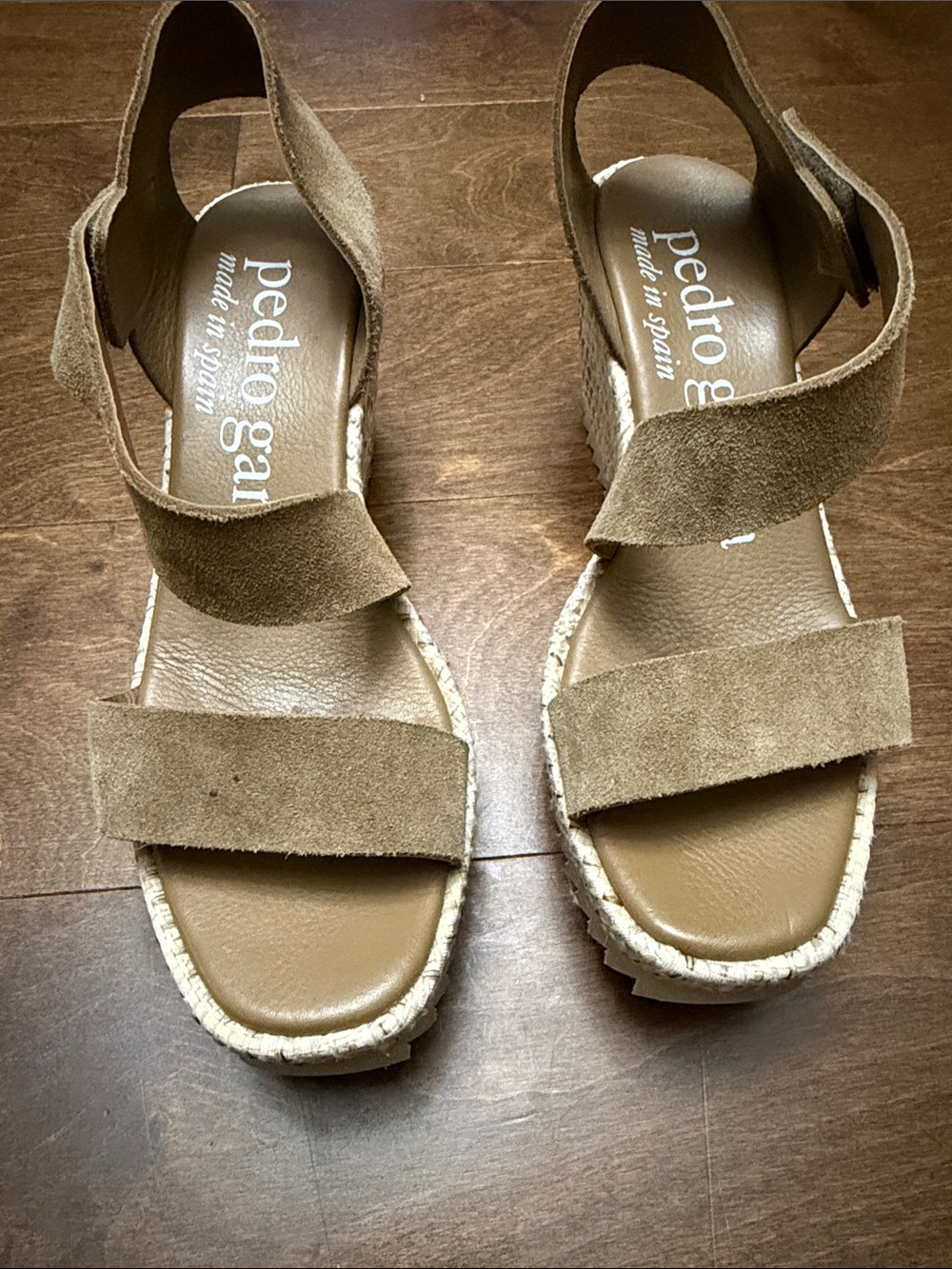 Pedro Garcia Brown Suede Espadrille Sandals